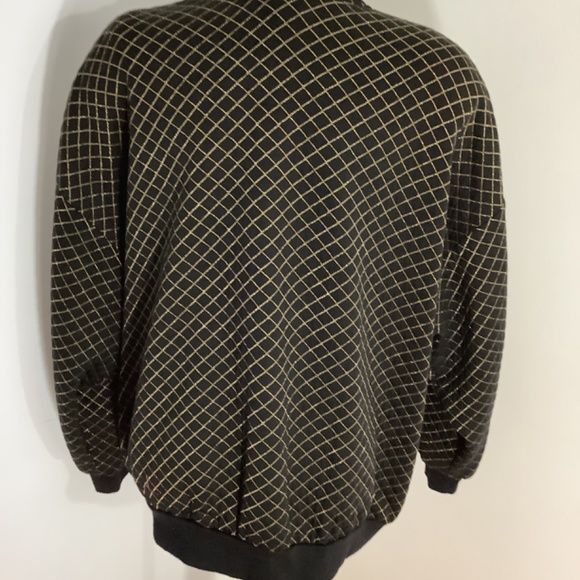 VTG LADY GRAFF SIZE 16 BLACK BOMBER JACKET GOLDEN TRIM UNIQUE RARE MADE IN USA - Picture 8 of 14